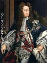 Detail of an portrait of George I of Great Britain 1714