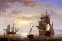 Ships in a Harbor, Sunrise
