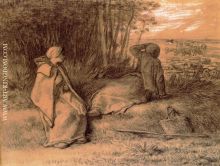 Shepherdesses Seated In The Shade