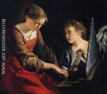 Saint Cecilia with an Angel