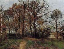 Trees on a Hill, Autumn, Landscape in Louveciennes