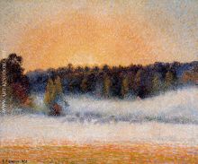 Setting Sun and Fog, Eragny