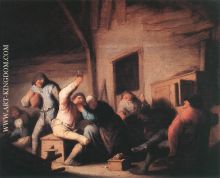 Carousing Peasants in a Tavern