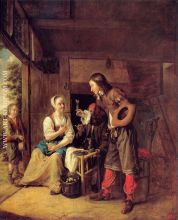 A Man Offering A Glass of Wine to a Woman