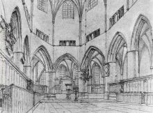 Interior Of The Choir Of St Bavo At Haarlem