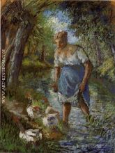 Peasant Crossing a Stream