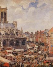 The Market by the Church of Saint Jacques, Dieppe