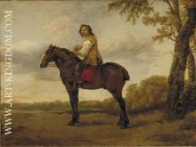 Rider on a brown horse.