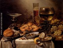 Banquet Still Life With A Crab On A Silver Platter