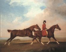 William Anderson with Two Saddle horses