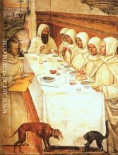 St. Benedict & his Monks Eating in the Refectory