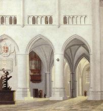 Interior of the Church of St Bavo at Haarlem
