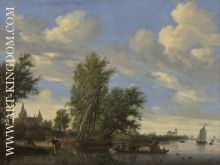 River Landscape with Ferry