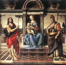 Verrocchio Madonna with Saint John the Baptist and Donatus