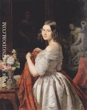 Young lady at her toilette