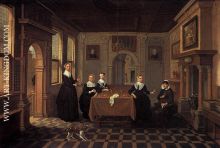 Five ladies in an interior
