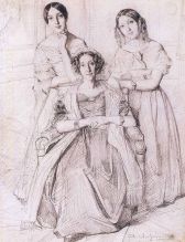 Portrait of the Wife of Admiral DuperrÃ© and Her Daughters