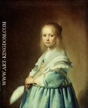 Portrait of a girl dressed in blue