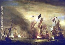 The Burning of the â€˜Royal Jamesâ€™ at the Battle of Solebay