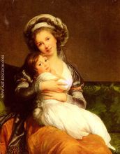 Mrs Vigee Lebrun and her daughter, Jeanne Lucie Louise.